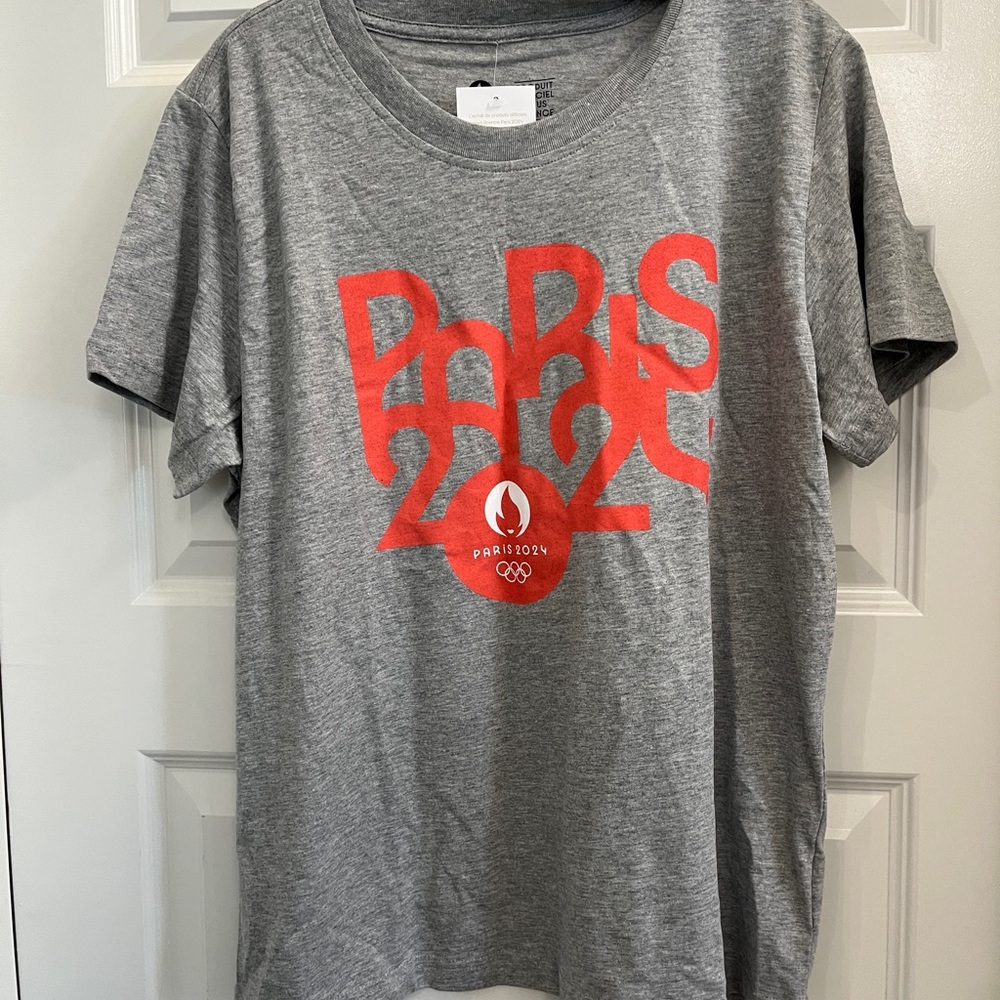 Gray Red Graphic Relaxed T-Shirt